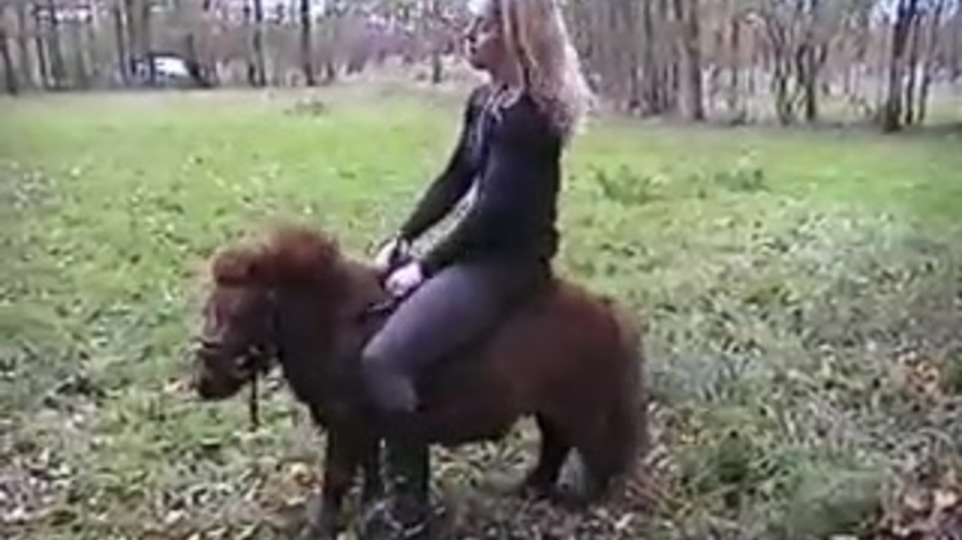 Girls playing with their pony slave