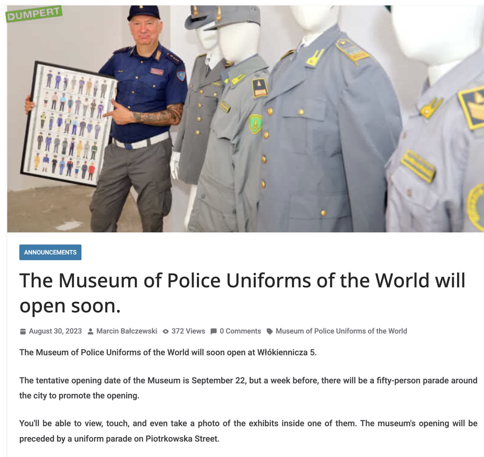 Poolse uitsmijter met Nederlands politieuniform