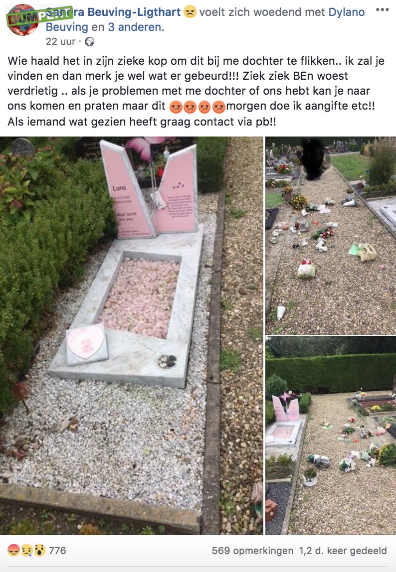 Graf slopen van kindje
