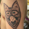 Tattoo van een wolf