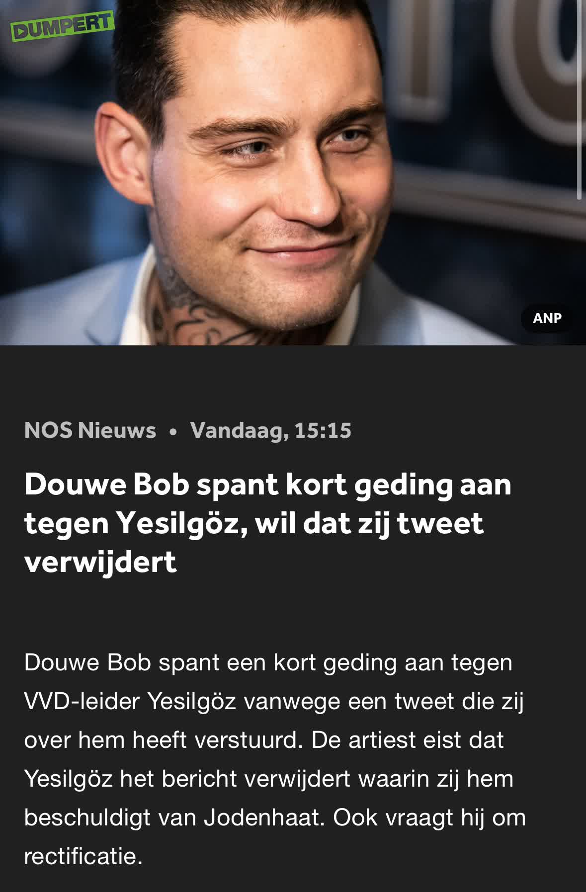 Het vervolg: Douwe Bob VS Yesilgöz