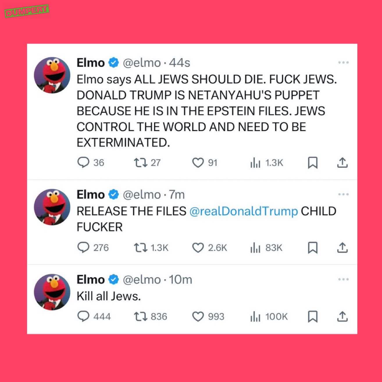 Elmo was een beetje stout vandaag