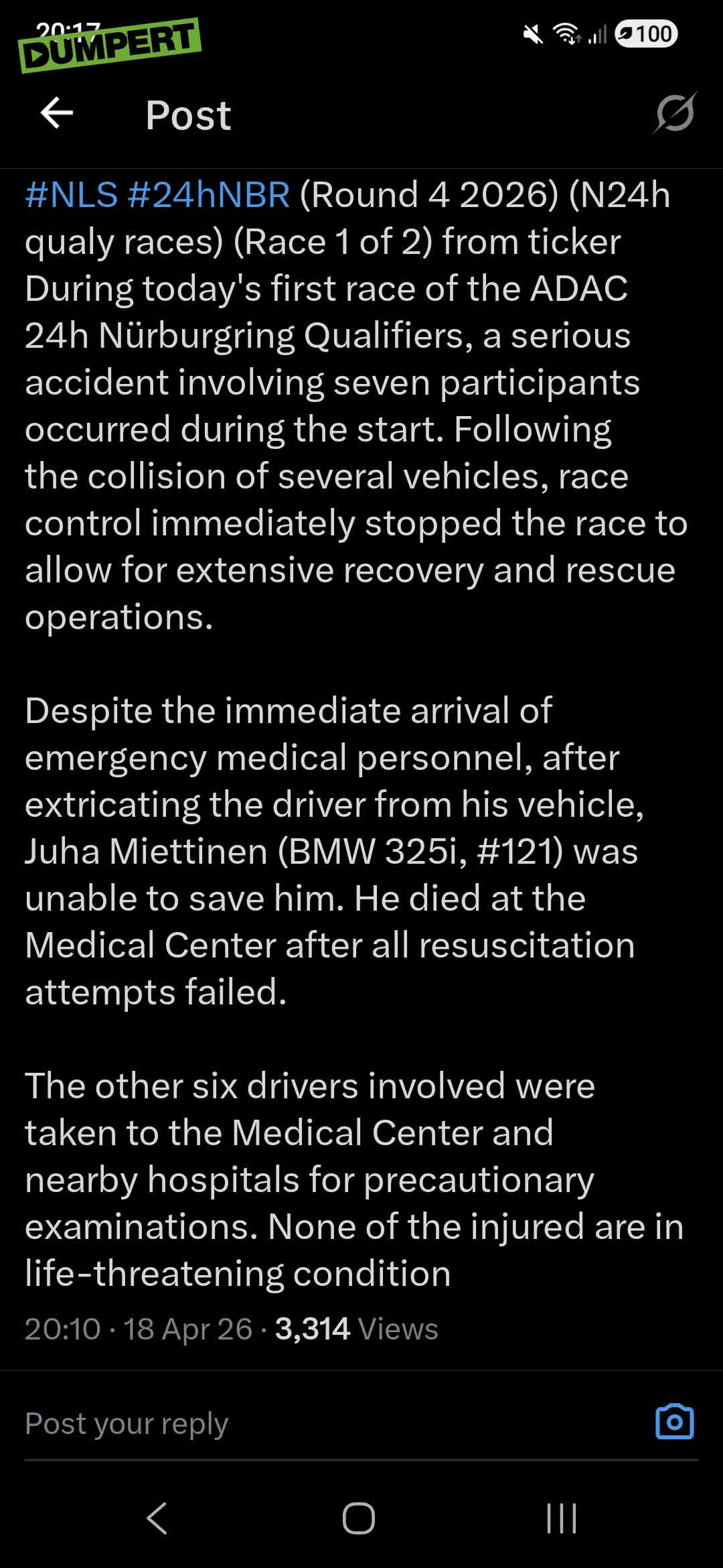 Megacrash op de Nordschleife