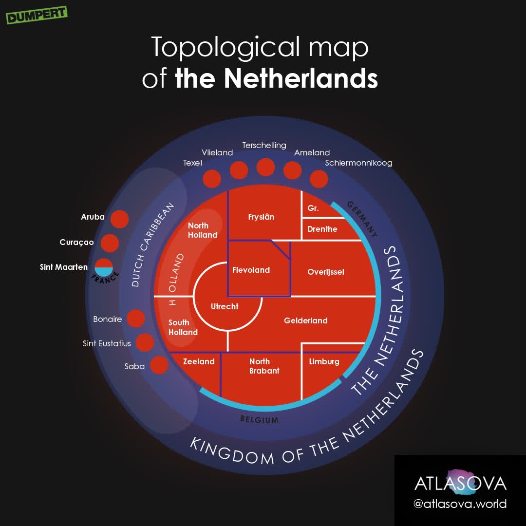 Kaart van Nederland. Maar dan anders