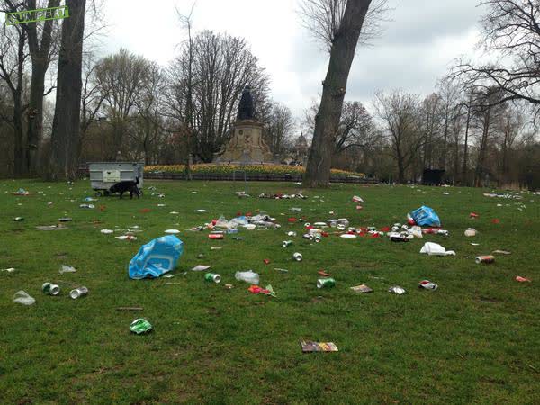 Vondelpark na een mooie zonnige dag