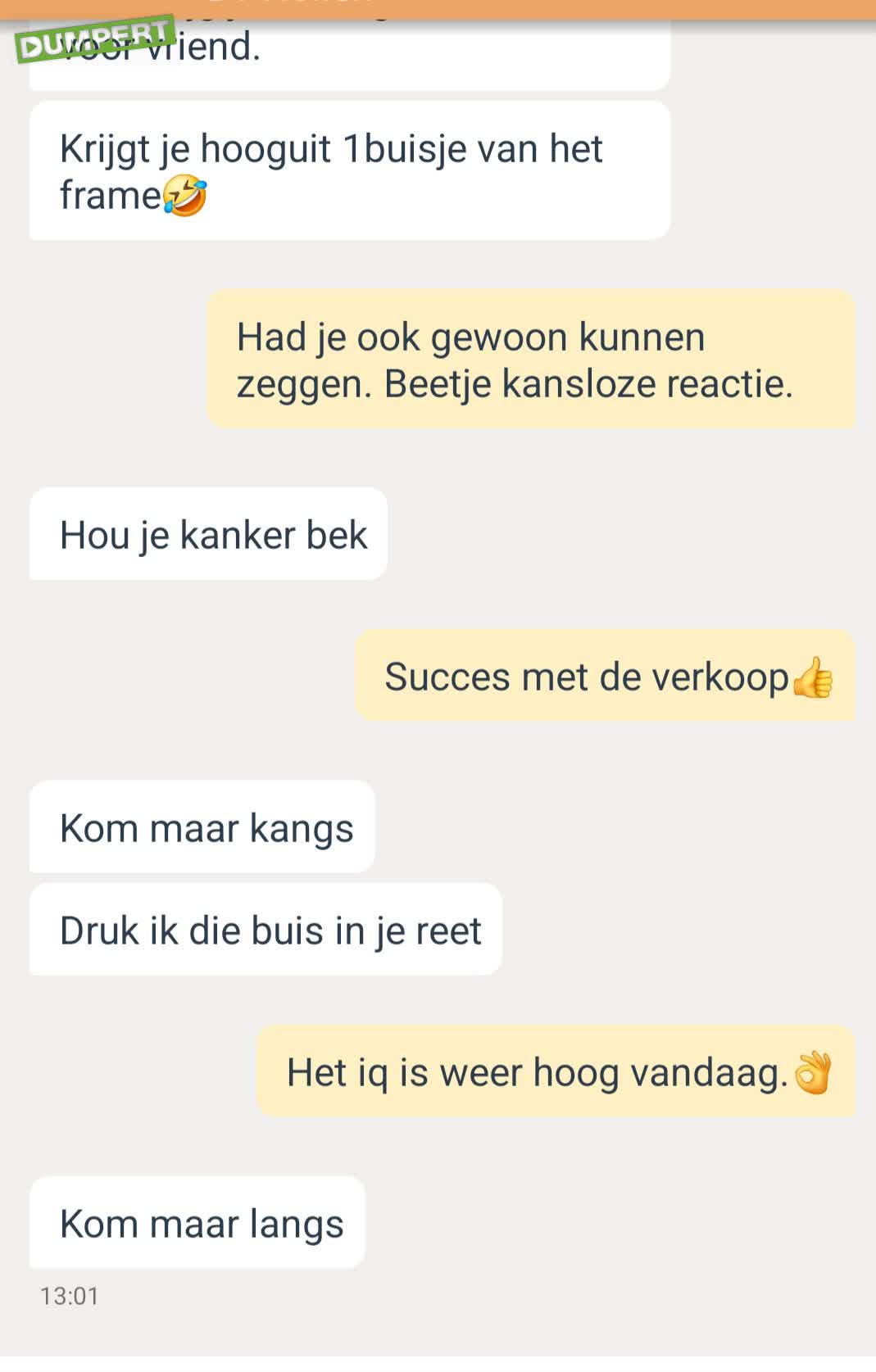 Normaal marktplaatsgesprek #7746362