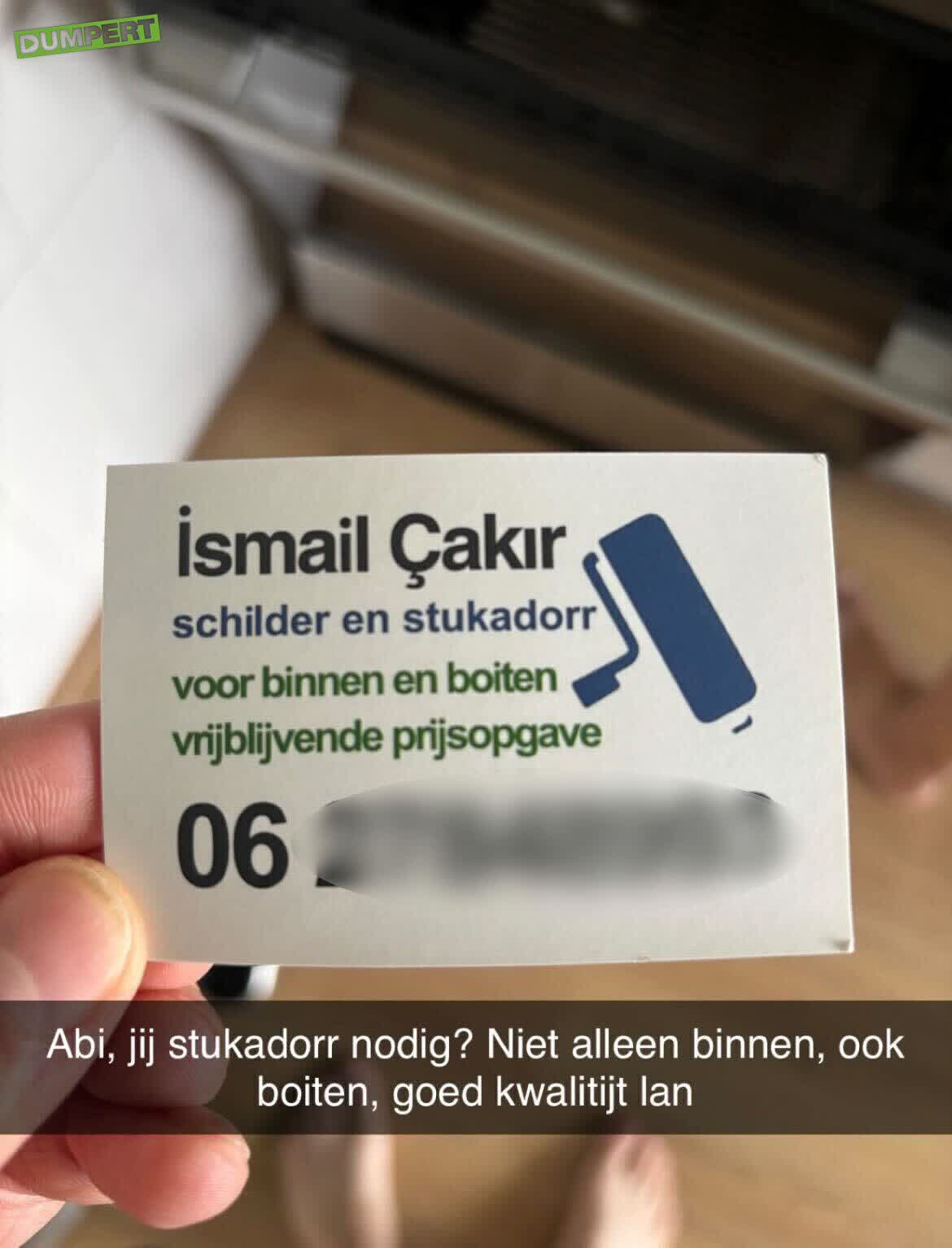 Abi, jij stukadorr nodig? 