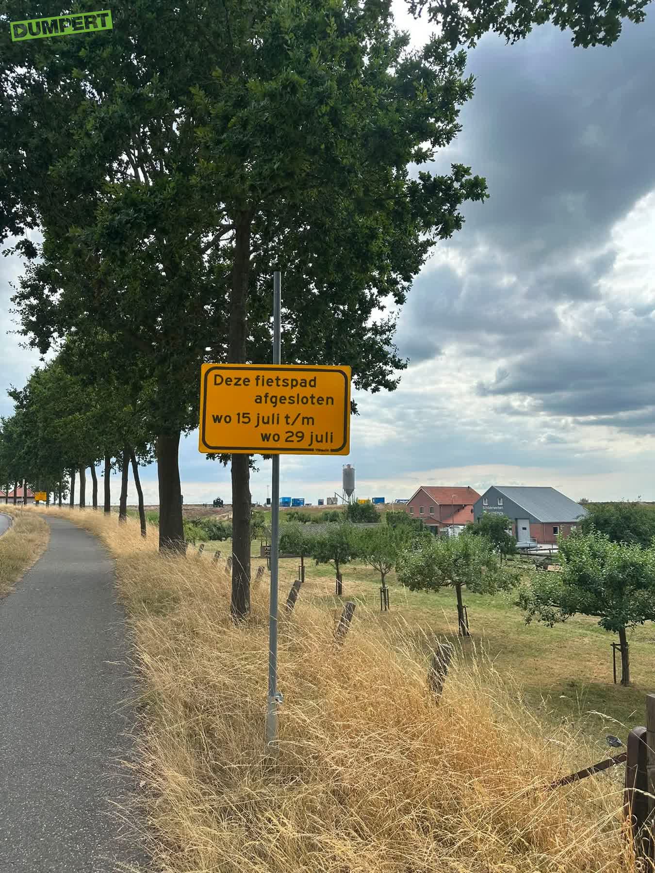 Vandaag heb ik deze fietspadje aan