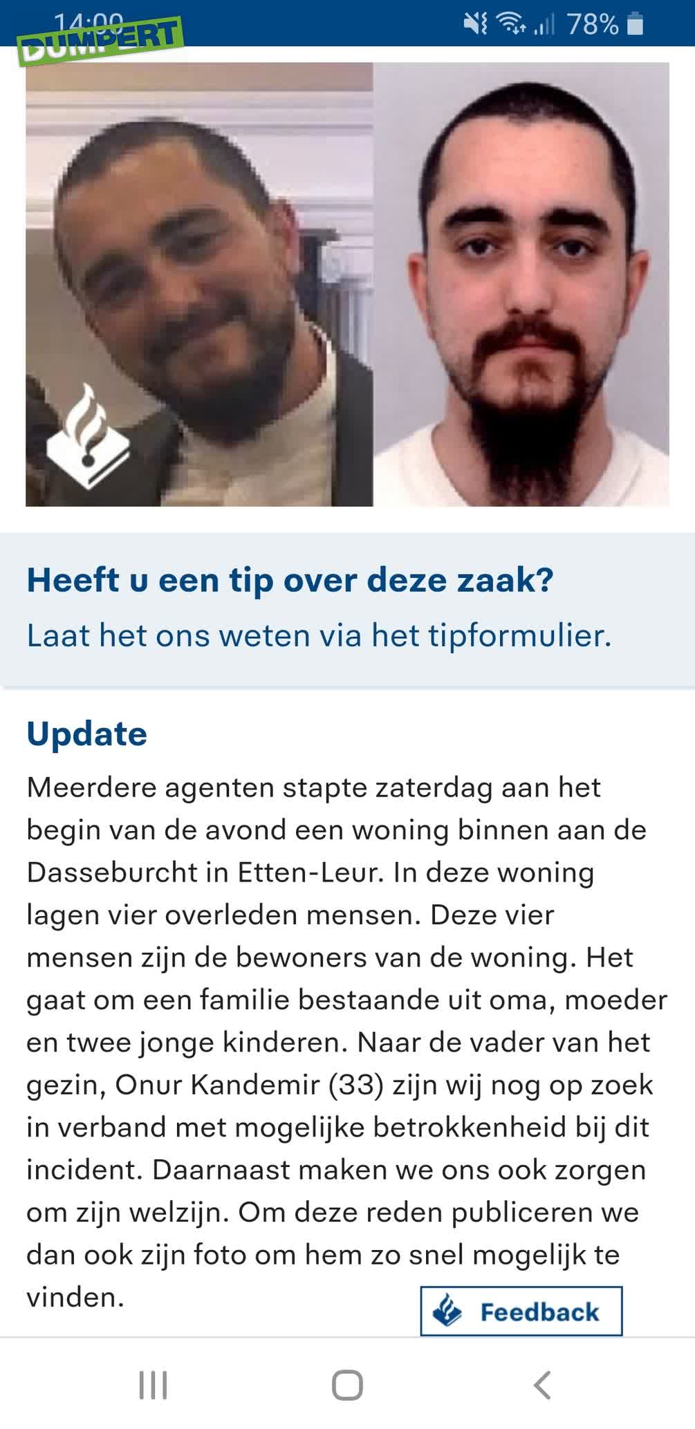 Dumpert recherche aan het werk.