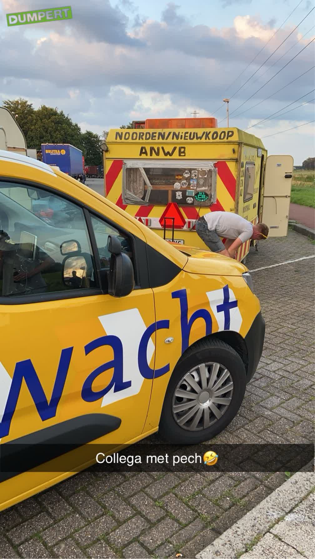 Collega met pech
