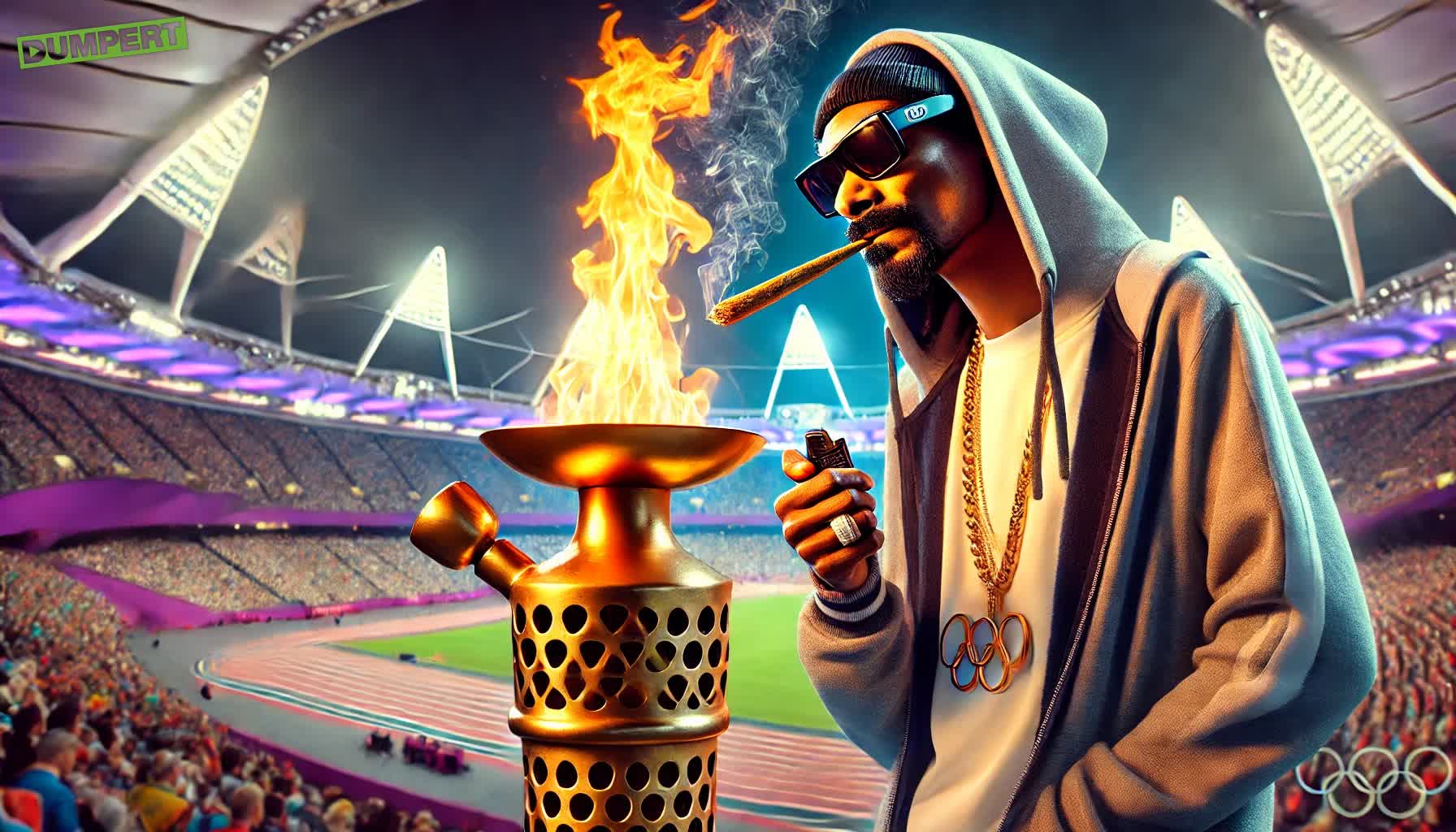 Snoop Dogg en de Olympische vlam