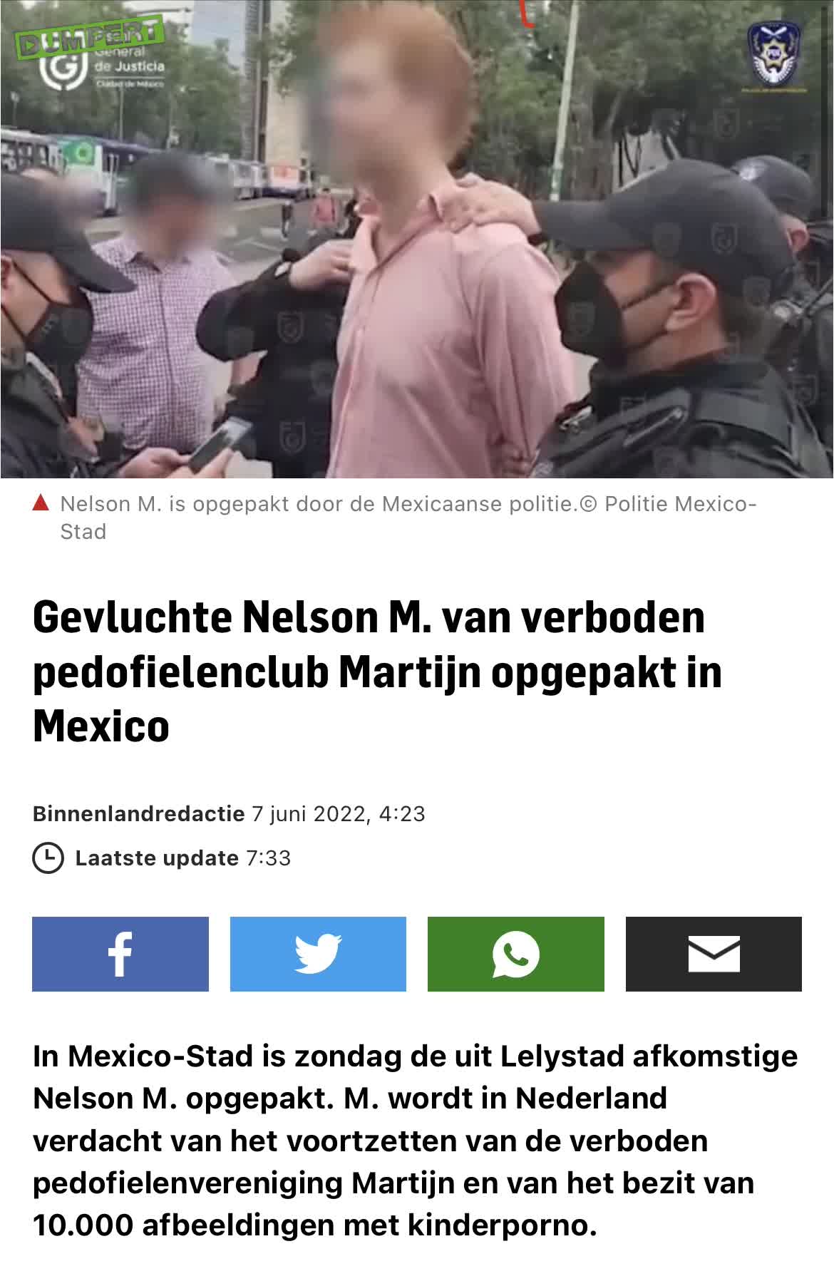 Pedo Nelson opgepakt in Mexico