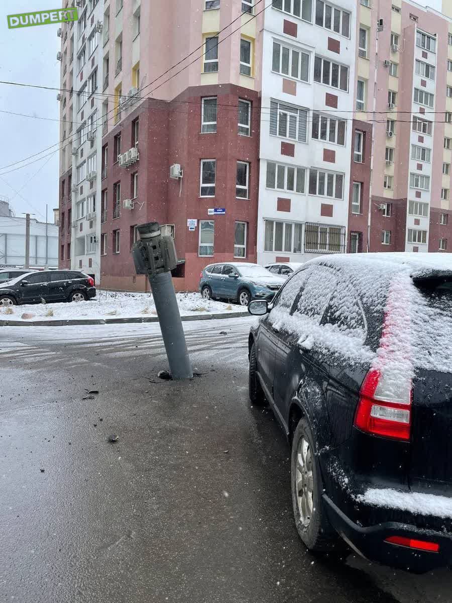 Russische raket in Kharkiv die niet af is gegaan.