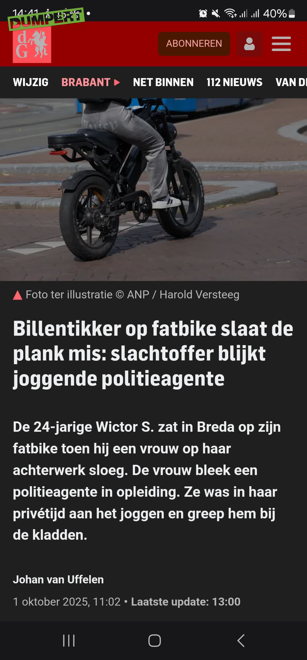 Billentikker komt de verkeerde tegen.