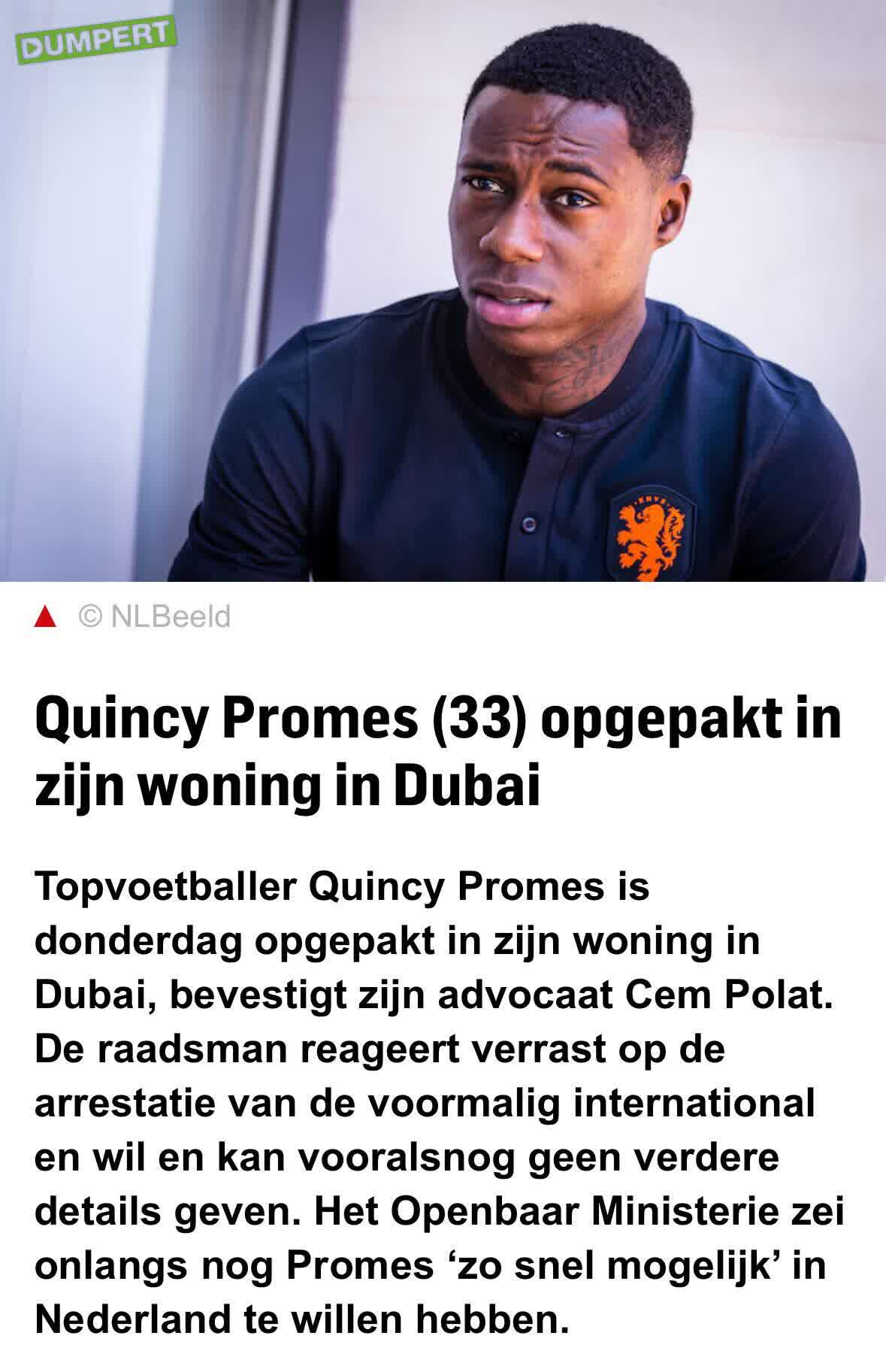 Quincy toch terug naar Nederland