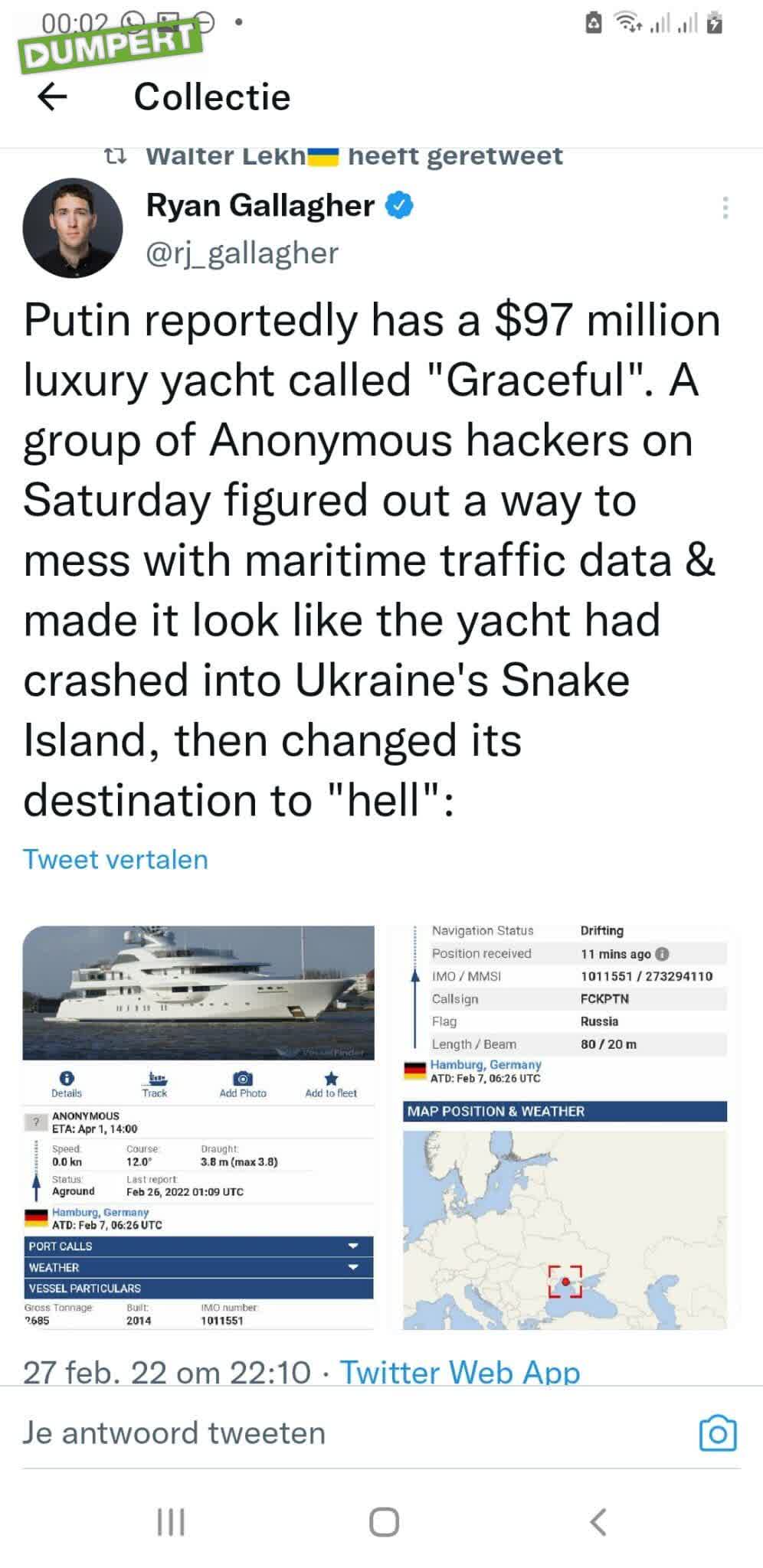 Anonhackertjes kloten met maritieme tracking