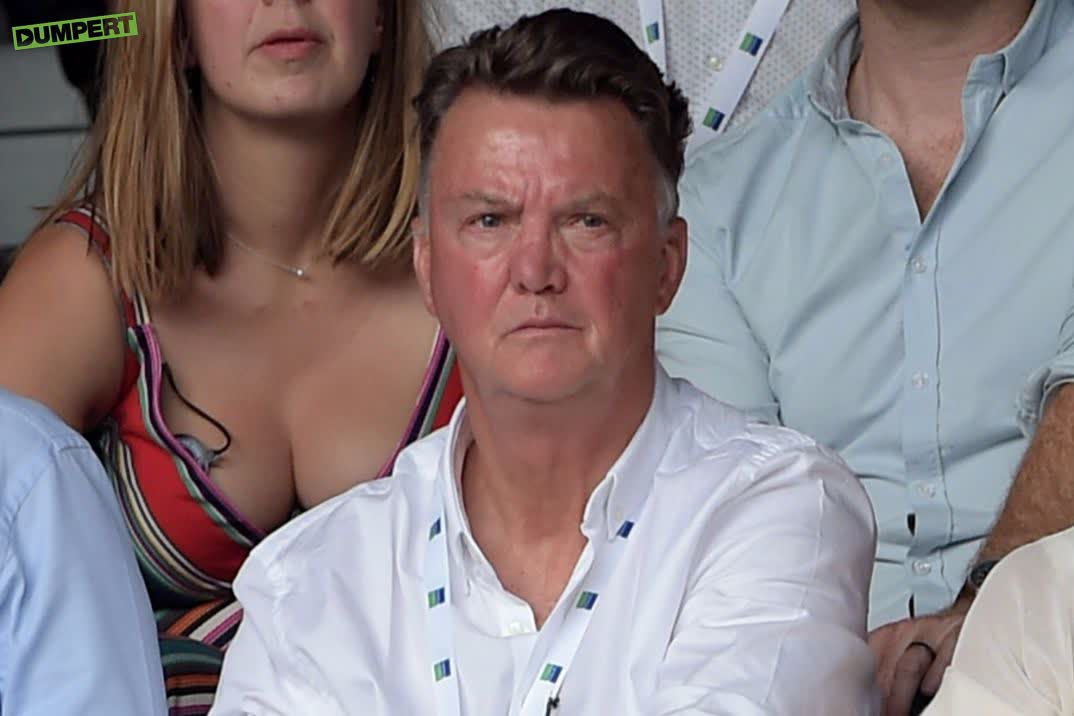 Louis van Gaal bezoekt Wimbledon