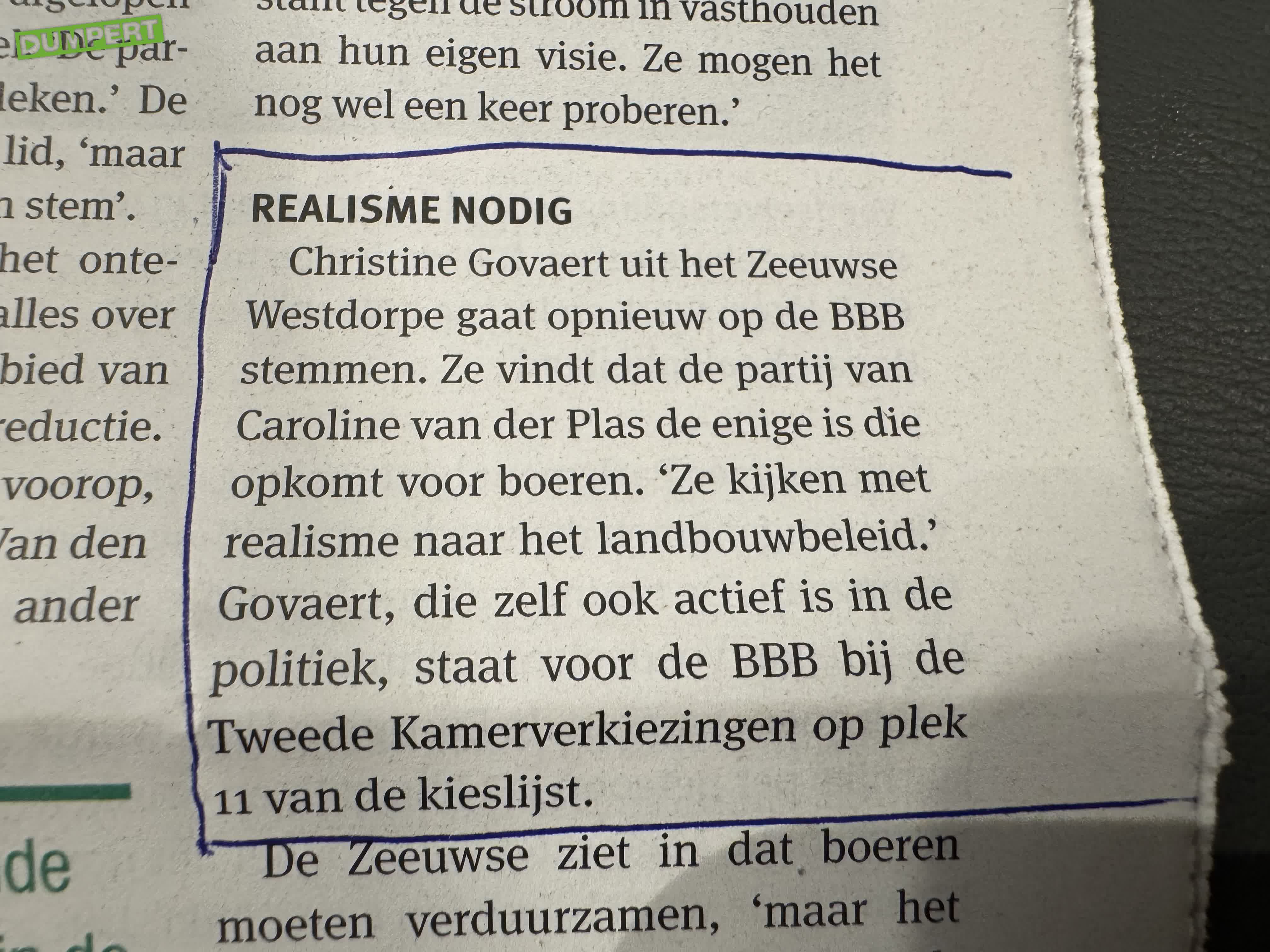 Christine gaat ook stemmen 