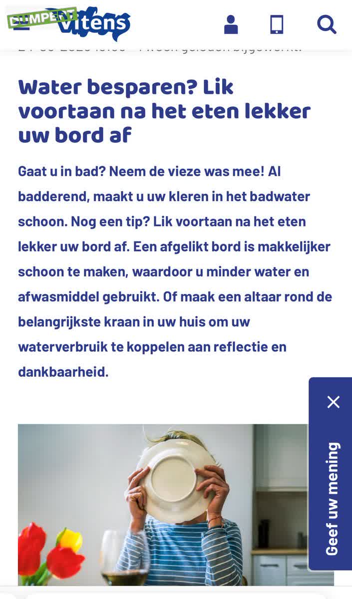 Water besparen?
