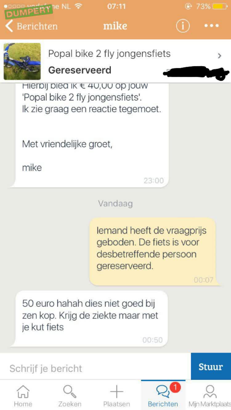 Fietsje kopen op Marktplaats