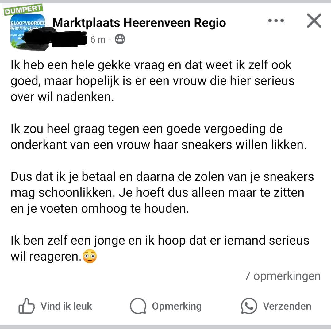 Ondertussen op FB marktplaats
