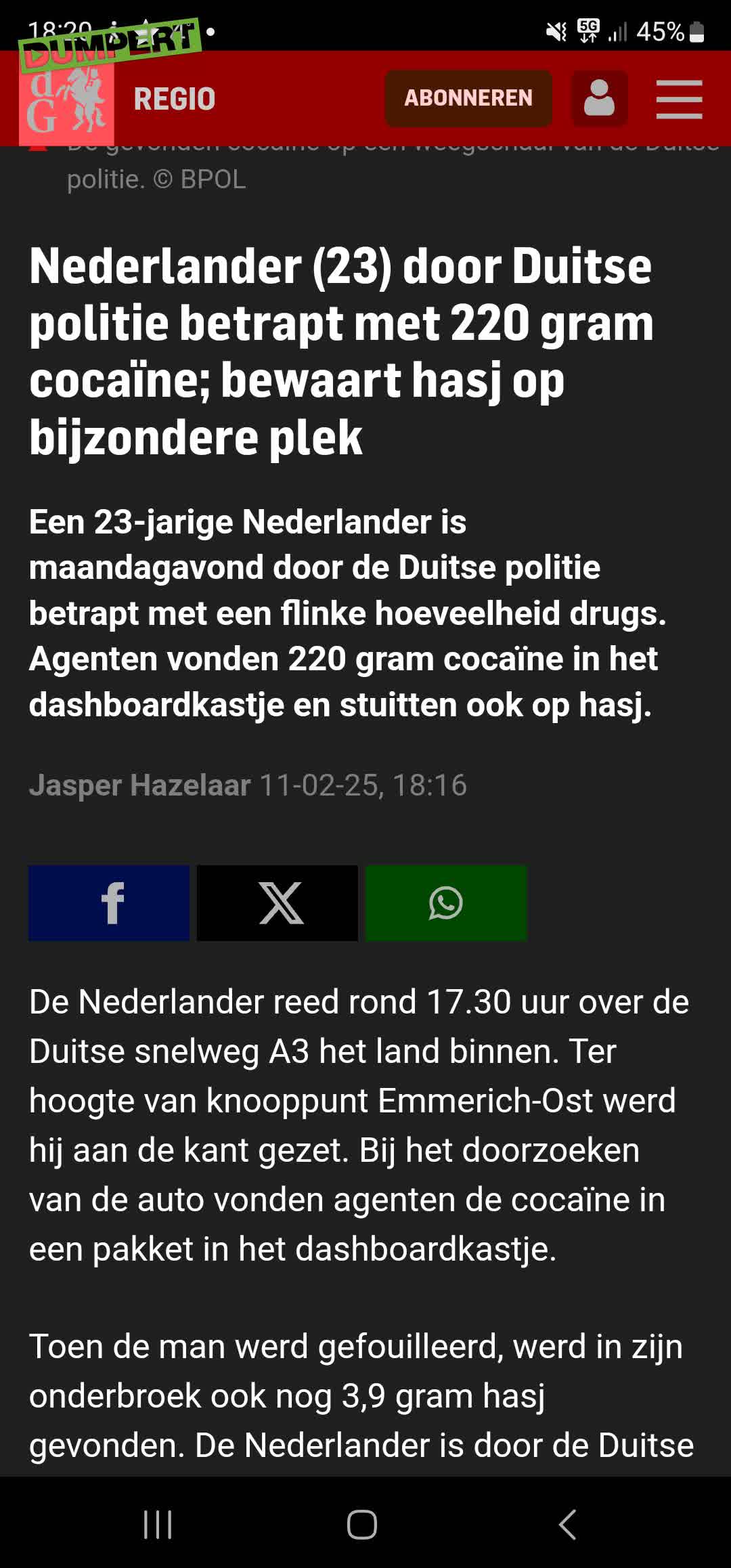 Je drugs verwisselen met verstoppen