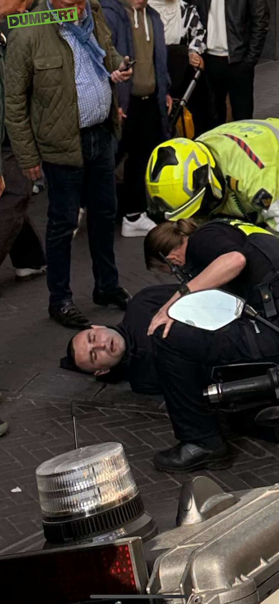 Dader DUMPERT - Beelden arrestatie dader steekpartij Amsterdam