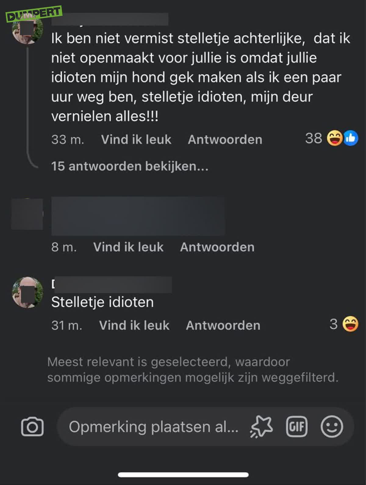 De politie vraagt uw aandacht voor het volgende