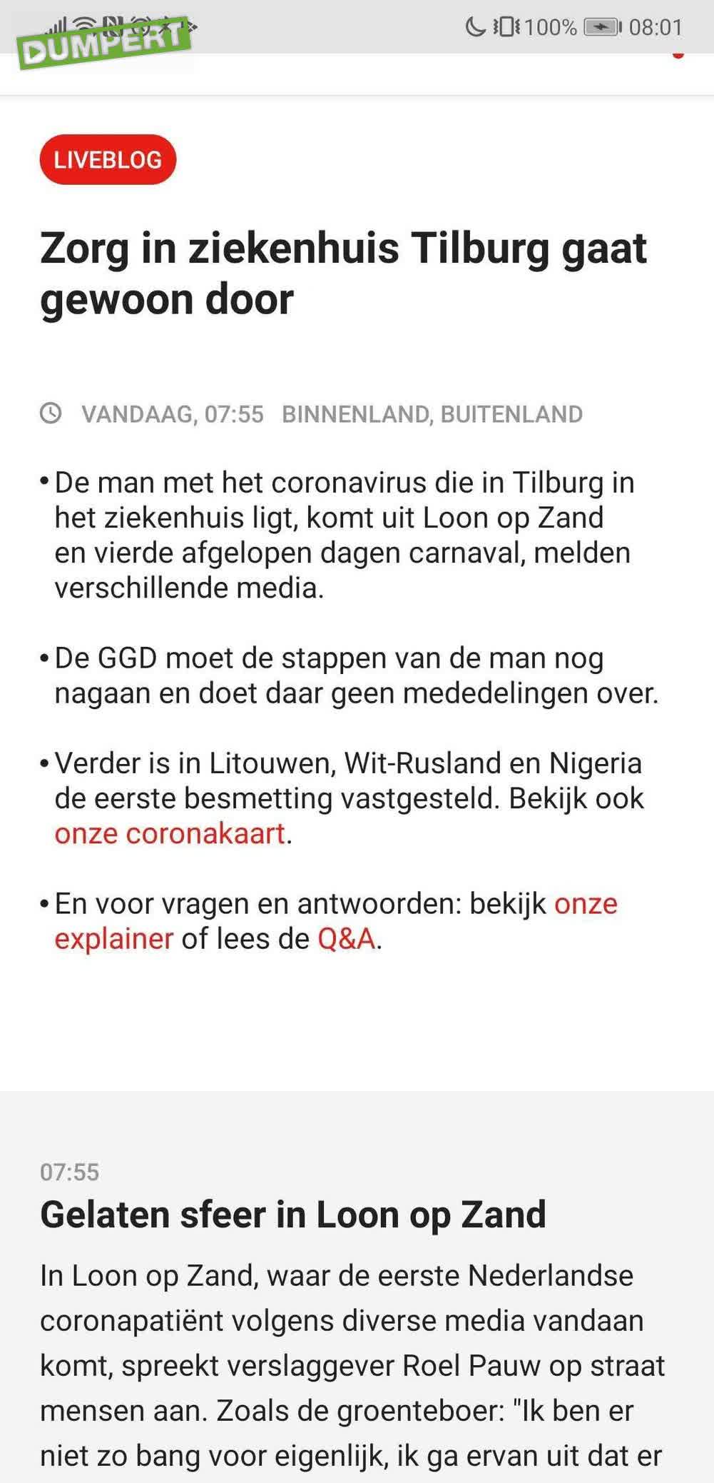 NOS nu volop in paniekzaaimodus