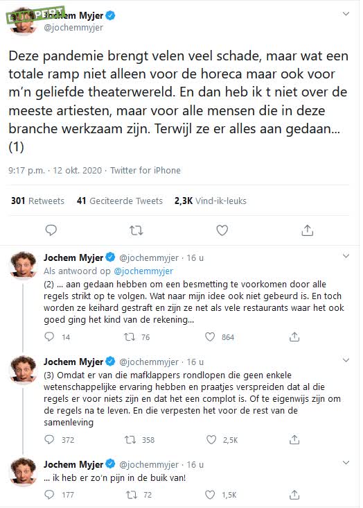 Jochem Myjer heeft een duidelijke mening over coronawappies