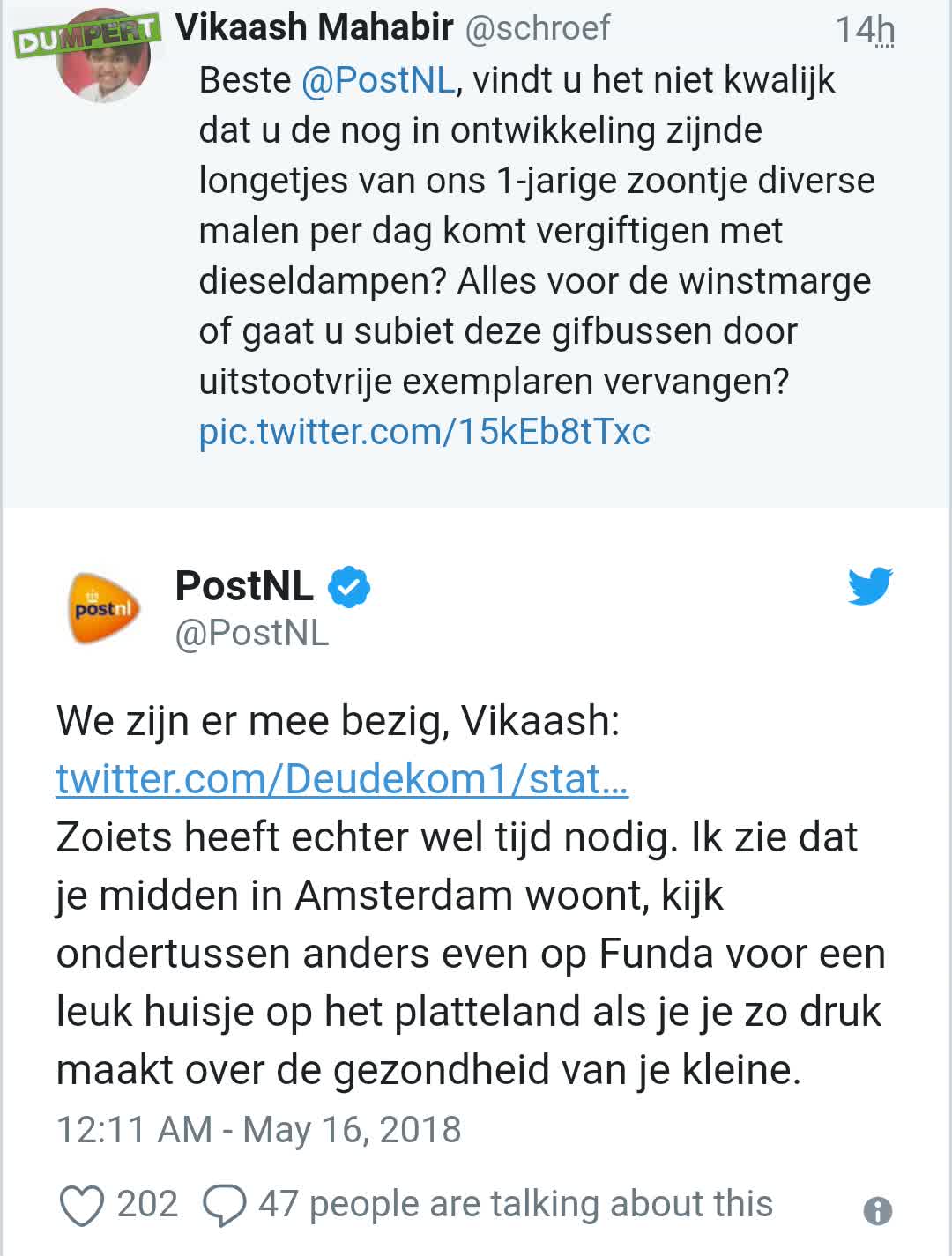 PostNL is er klaar mee