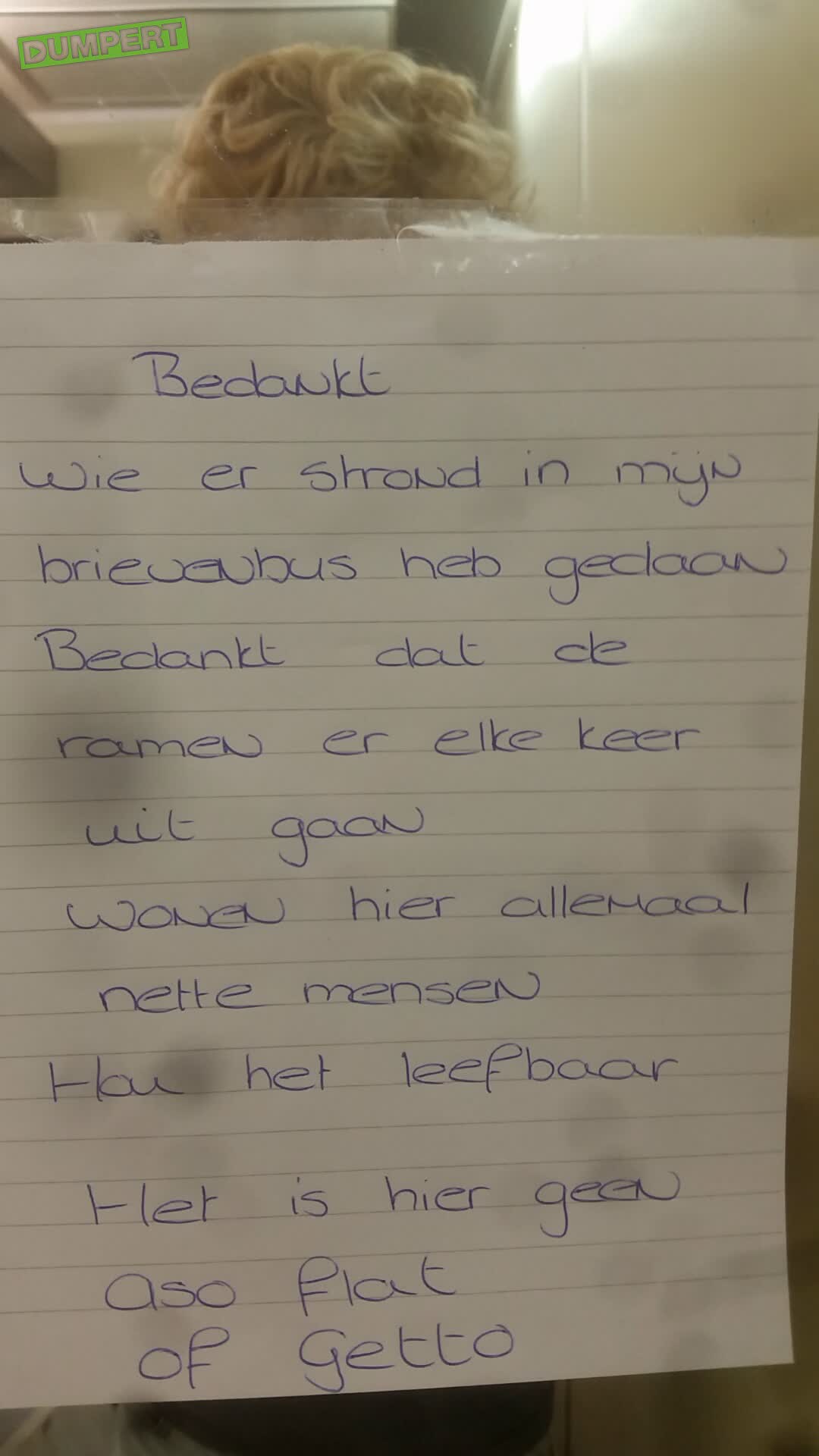 Bedankbriefje
