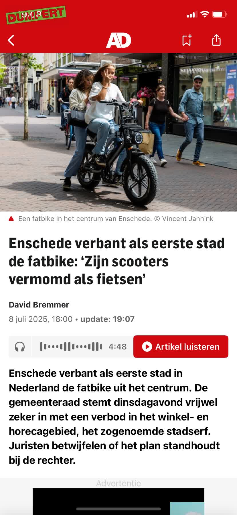 Enschede gooit fatbikes in de ban