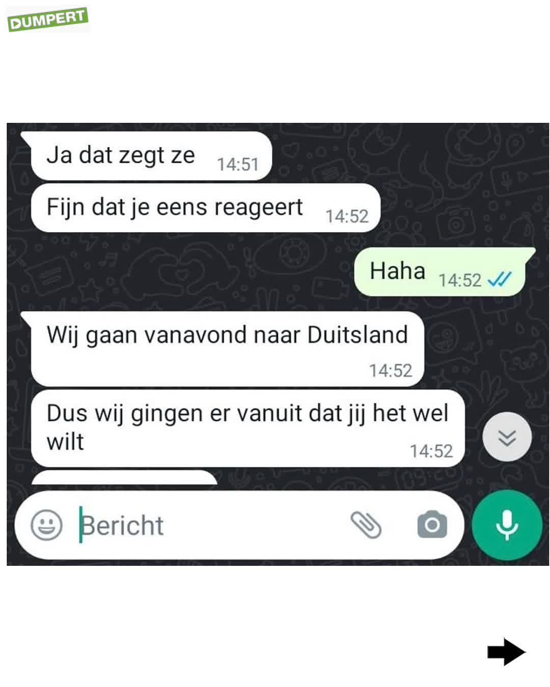 Fijn dat je eens reageert!