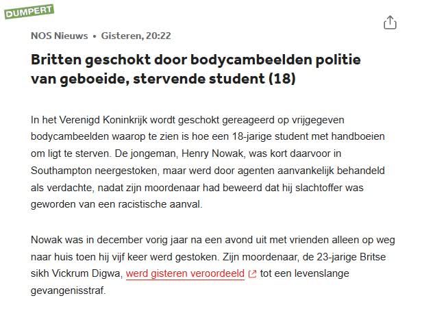 Nigel Farage over moord Henry