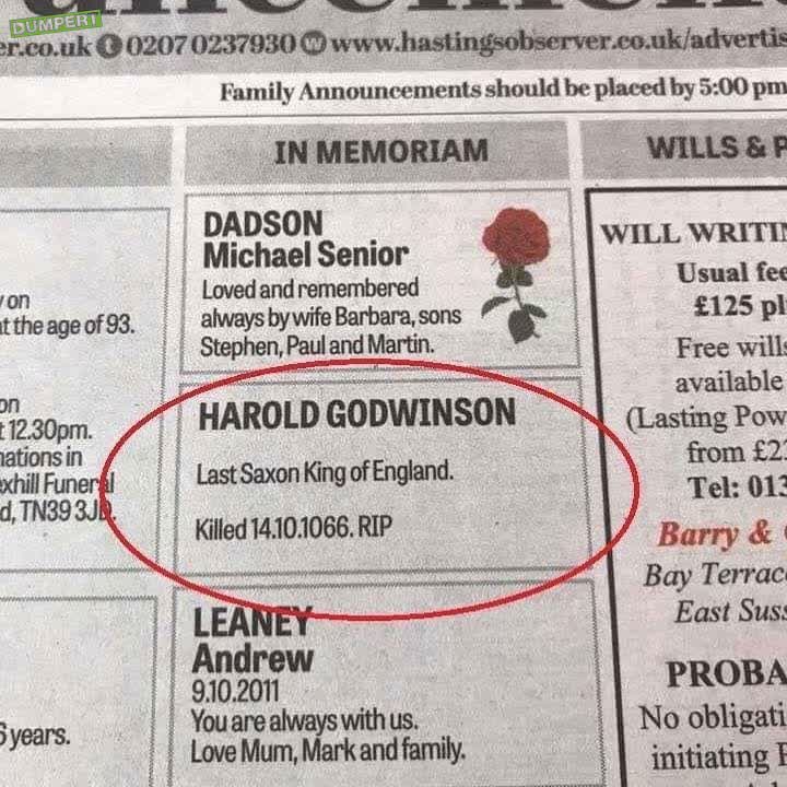 Harold, we denken nog steeds aan je