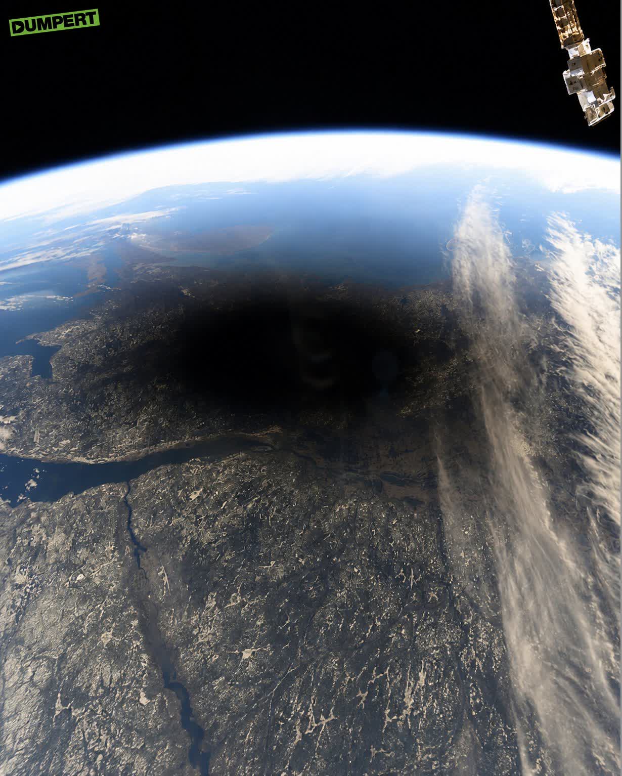 Zo zag het er vanuit het ISS uit