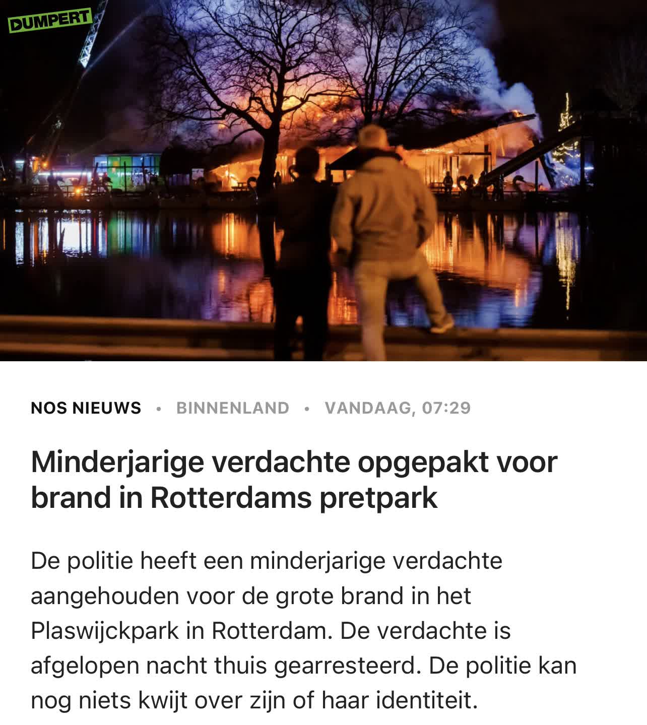 Pyromaantje van bed gelicht