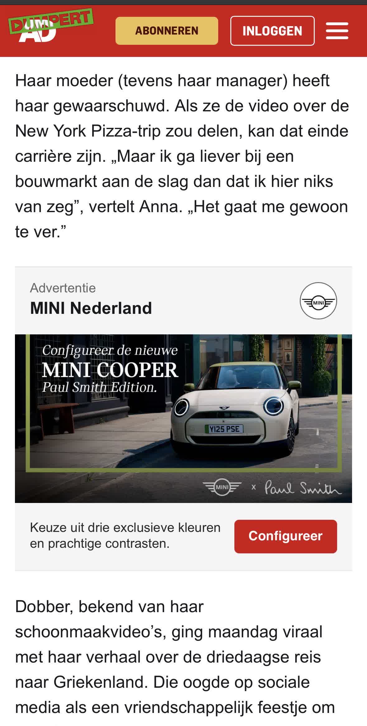 Hebben Anna’s pesters nu gewonnen?