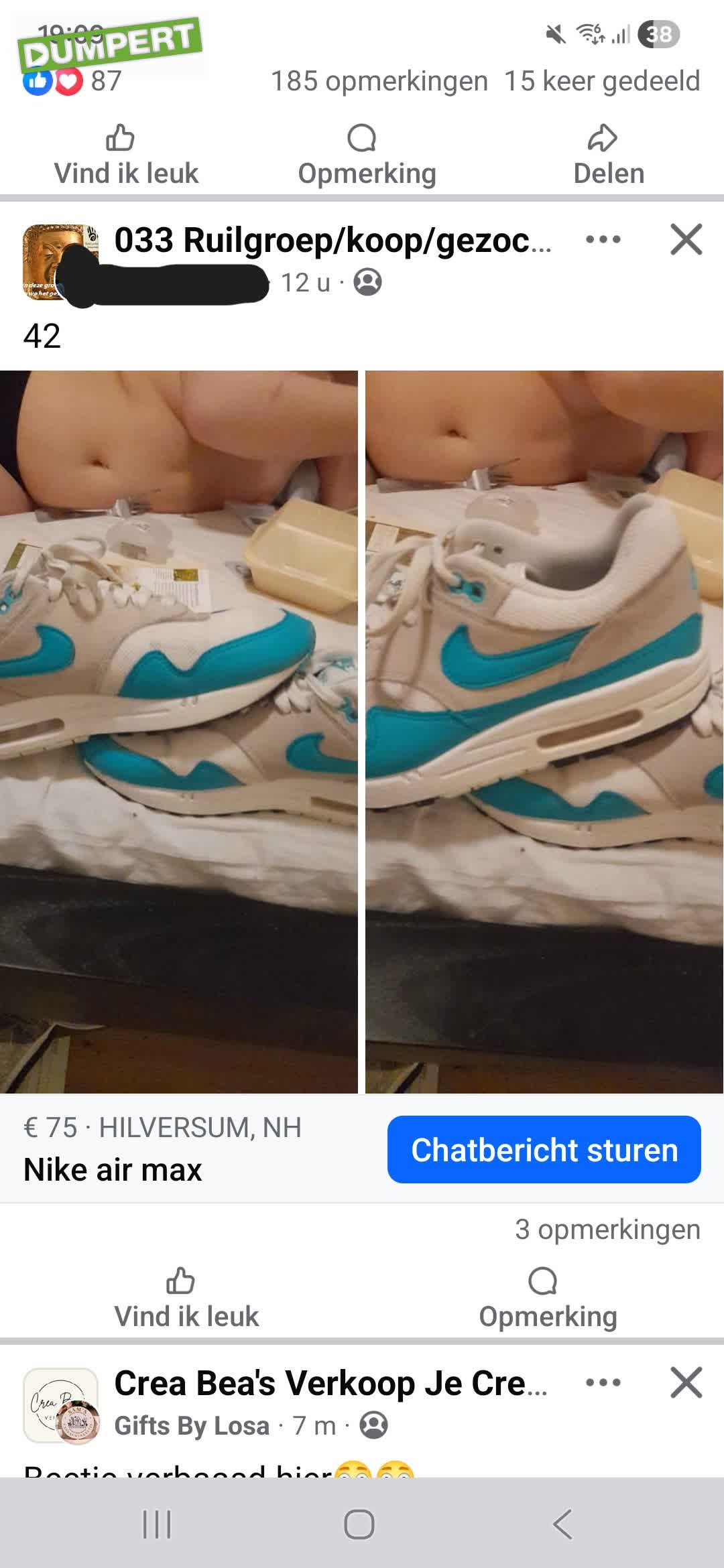 Reaguurder verkoopt z'n Nike's