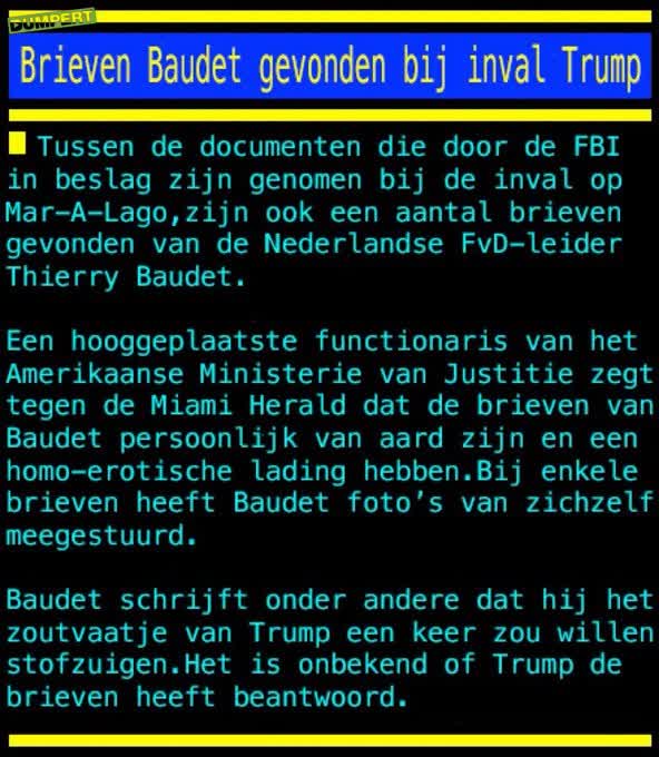 BREEK: Baudet's brieven gevonden bij inval Trump!!