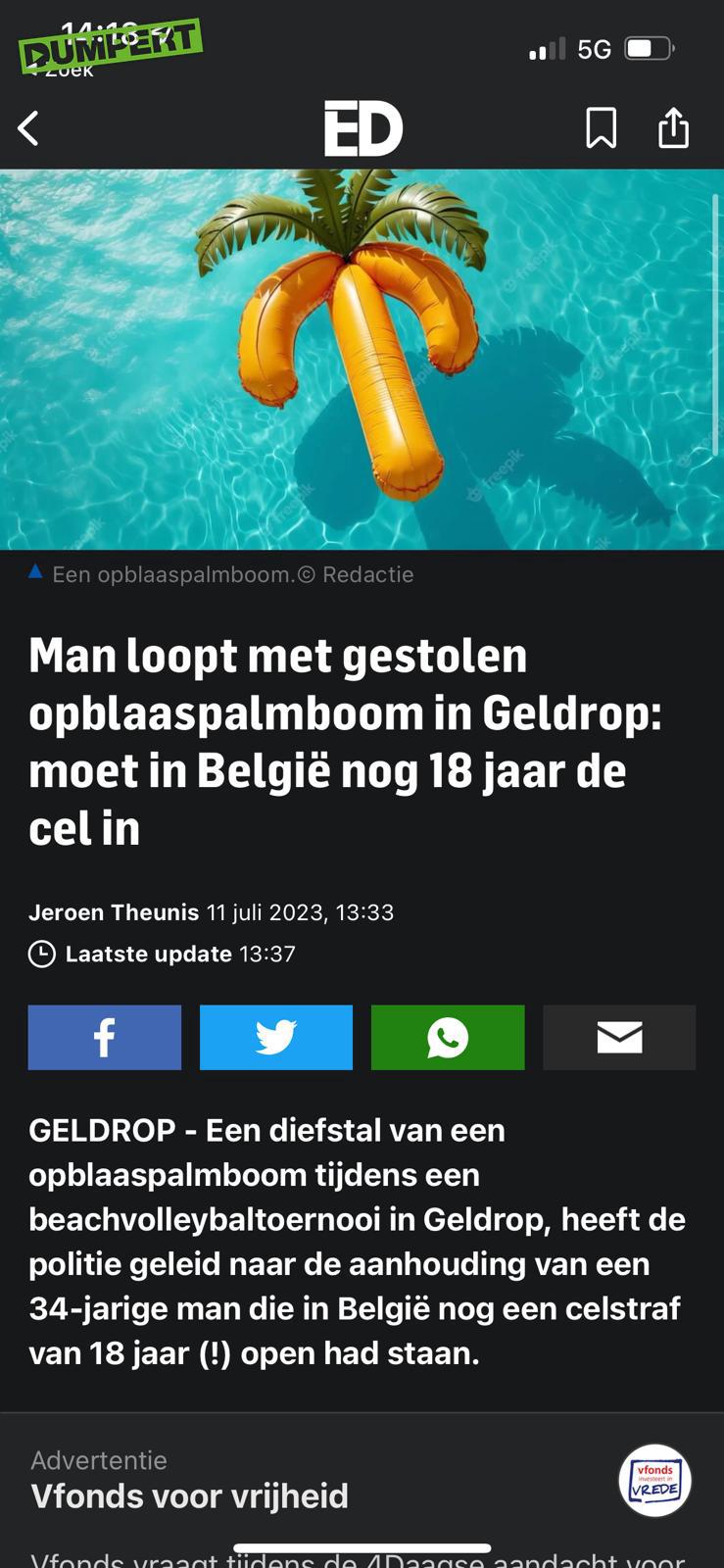 Opblaaspalmboom, kent u die term?