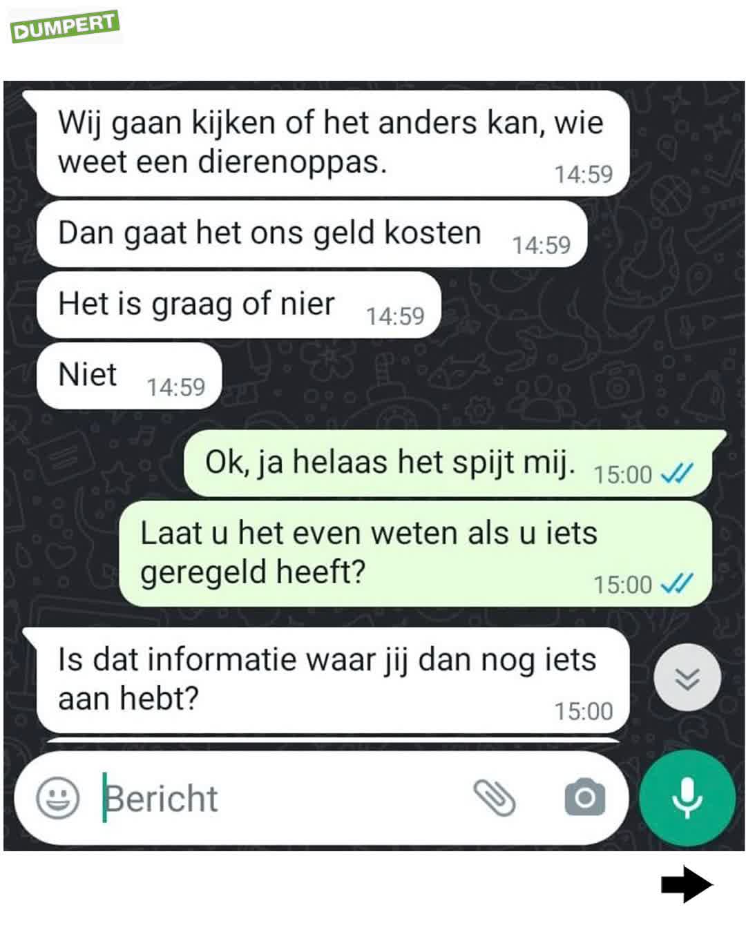 Fijn dat je eens reageert!