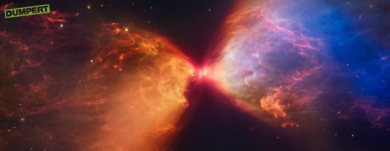 NASA's Webb telescoop maakt kek kiekje van vurige zandloper