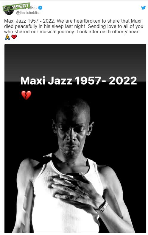 RIP Maxi Jazz