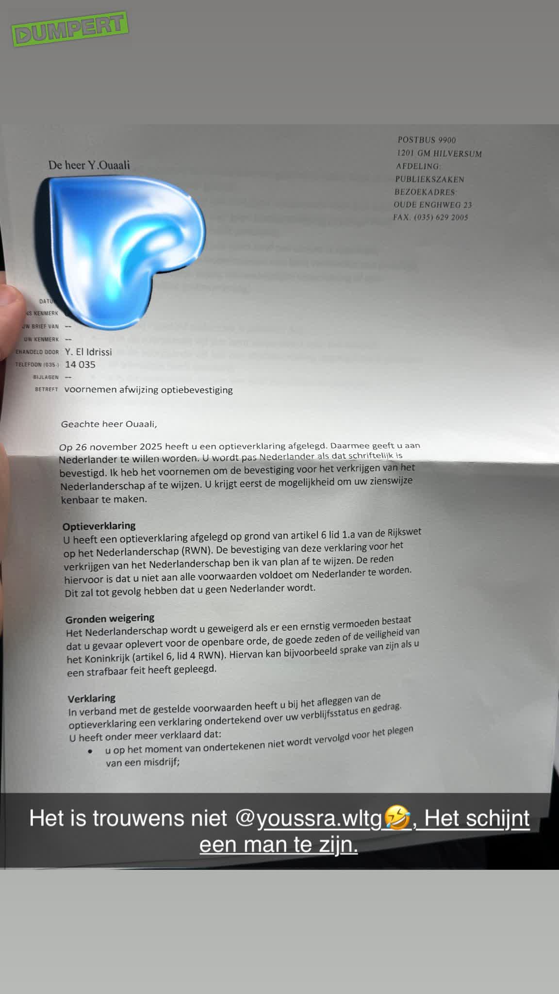 Kinderneuker Youness krijgt Nederlandse nationaliteit niet