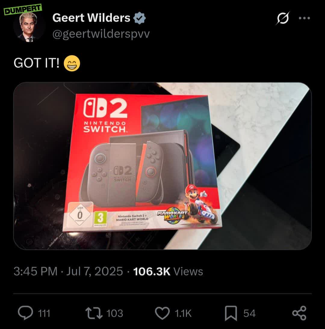 Geert Wilders is blij