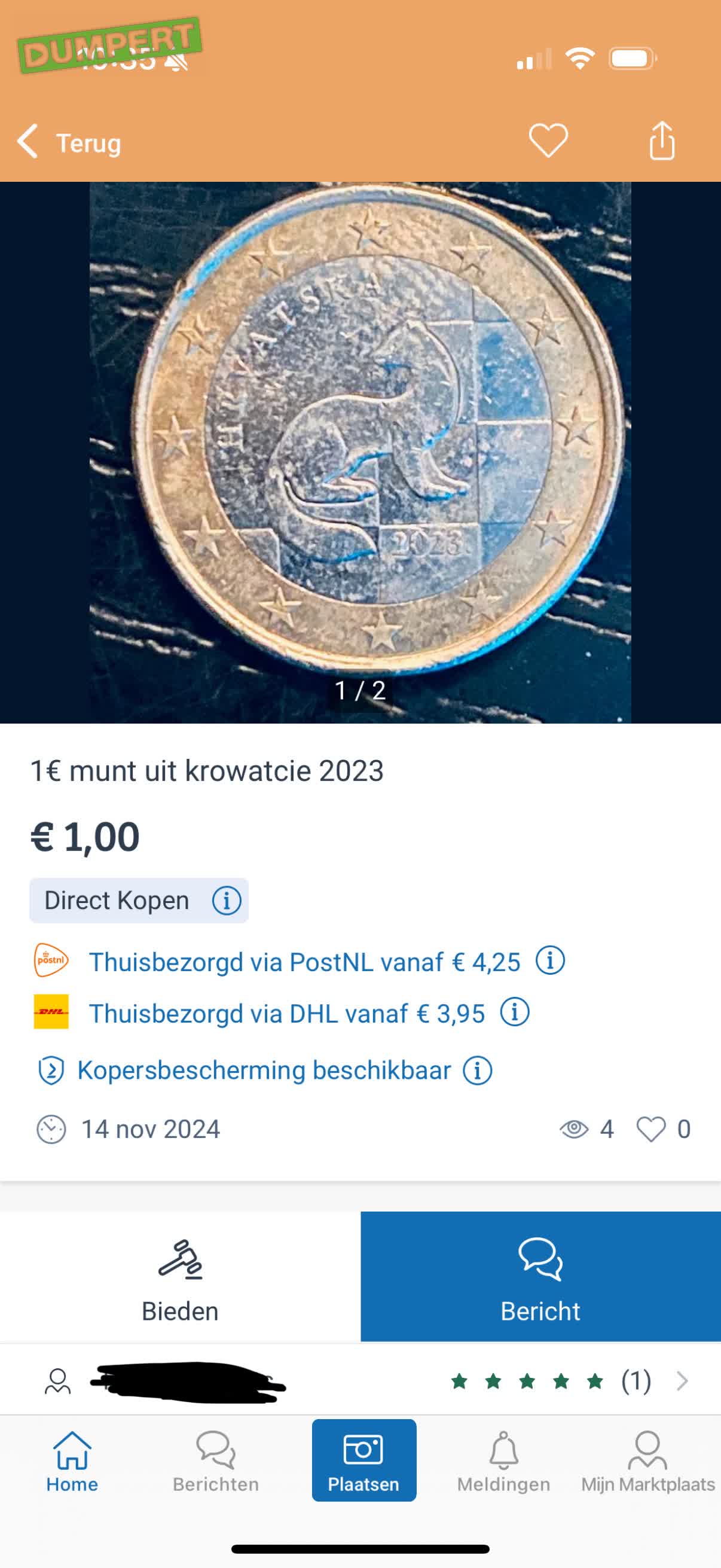 1 euro uit krowatcie te koop