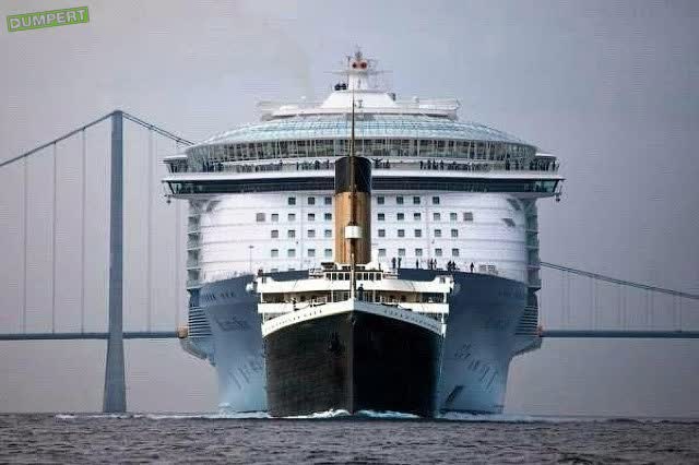 Titanic versus een modern cruiseschip