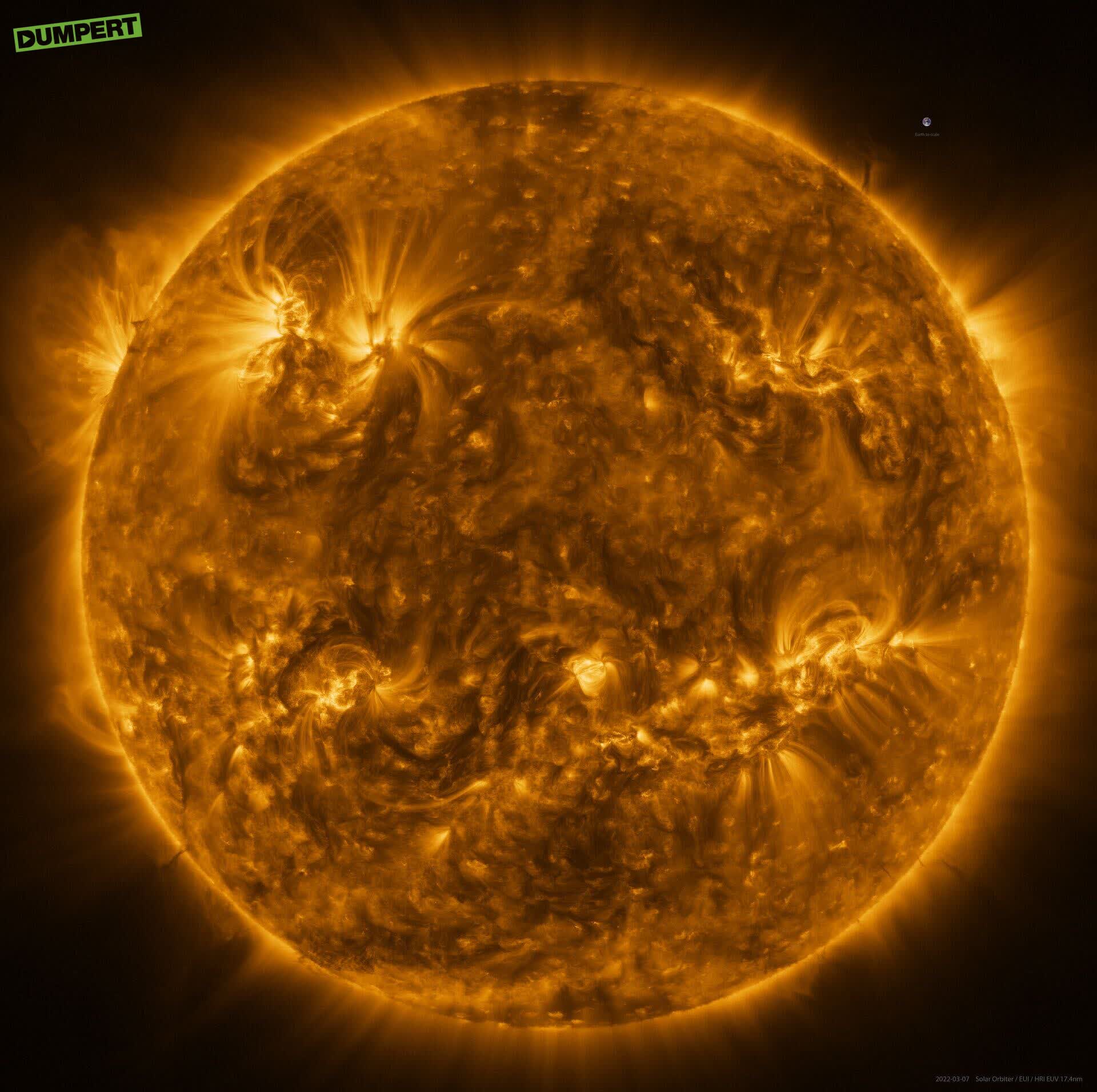 Foto van de zon van de Solar Orbiter